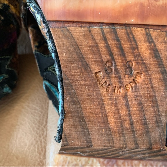 FREE PEOPLE Velvet Wooden Clogs/Slides - Picture 9 of 10